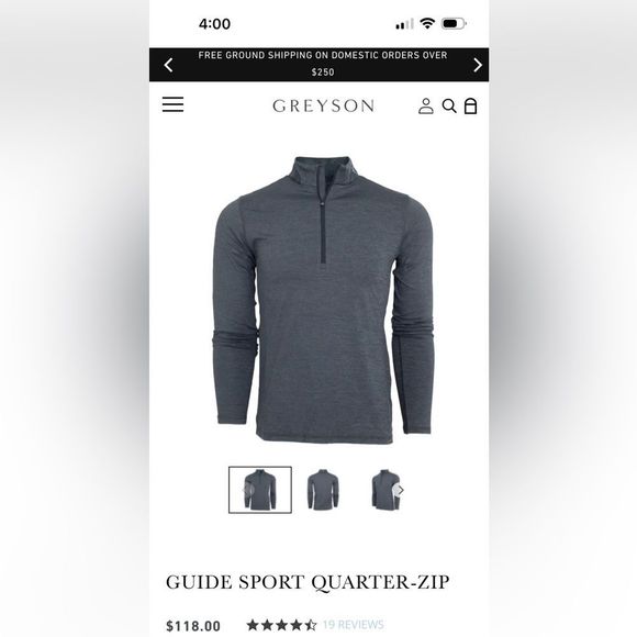 Greyson Other - Greyson Quarter zip gray